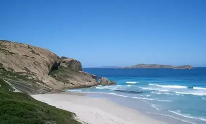 White sand and turquoise water at Lucky Bay, Esperance