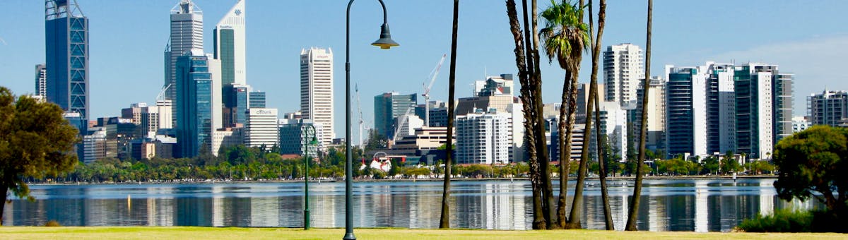 Perth city seen from Kings Park lookout